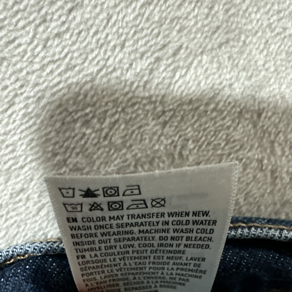 American Eagle Stretch Barrel Denim Jeans Women's 14 Stretch Curved Pockets Logo - Picture 8 of 11